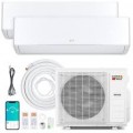 Costway - X-Pro 35000 BTU 2 Zone 12K + 18K Mini Split Air Conditioner WiFi Enabled 22.5 SEER2 - White