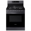 Samsung - 6.0 cu. ft. Freestanding Gas Range with 18K BTU Dual Power Burner, WiFi & Self Clean - Black Stainless Steel