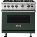 Viking - Professional 5 Series 5.1 Cu. Ft. Freestanding Gas Convection Range - Blackforest Green