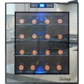 Vinotemp - Eco Series Mirrored 16-Bottle Wine Cooler - Black/Stainless Steel