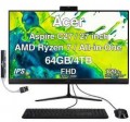 Acer - Upgraded - Aspire C27 All-in-One 27 FHD Display (Ryzen 5 7430U, 64GB, 4TB SSD, AMD Radeon, WiFi 6E, Win 11 Pro) w/USB Hub - Black