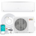 Costway - 24000 BTU 21 SEER2 208/230V Mini Split Air Conditioner & Heater with Heat Pump & Installation Kit - White