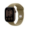 Apple Watch Series 12 (GPS) 46mm Aluminum Case with Olive Sport Band - M/L - Dark Bronze - (2026)
