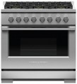 Fisher & Paykel - Professional 36 inch 6 Burner Gas Range - Stainless Steel