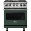 Viking - 5-Series 4.7 Cu. Ft. Self-Cleaning Freestanding Dual Fuel Convection Range - Green