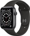 Geek Squad Certified Refurbished Apple Watch Series 6 (GPS + Cellular) 44mm Space Gray Aluminum Case with Sport Band - Space Gray