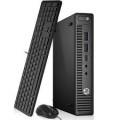 HP - Refurbished Excellent - 800 G2 Tiny Business Desktop Computer PC | Intel Core i3-6th | 8GB DDR4 RAM | 128GB SSD | Wireless K & M | Wi-Fi | Win11 - Black