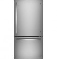 GE - 24.8 Cu. Ft. Bottom-Freezer Refrigerator - Fingerprint resistant stainless steel