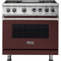 Viking 5-Series 5.6 Cu. Ft. Self-Cleaning Freestanding Dual Fuel Convection Range - Kalamata Red