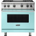 Viking - Professional 5 Series 5.1 Cu. Ft. Freestanding Gas Convection Range Bywater Blue