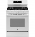 GE - 5.3 Cu. Ft. Freestanding Gas Convection Range with Steam Cleaning and EasyWash Oven Tray - White