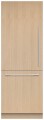 Fisher & Paykel - 30in. 12.1 cu.ft. Bottom-Freezer Built-In Column Refrigerator with White Interior and Internal Ice and Water - Panel Ready