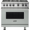 Viking - Professional 5 Series 5.1 Cu. Ft. Freestanding Gas Convection Range - Arctic Gray