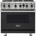 Viking - Professional 5 Series 5.1 Cu. Ft. Freestanding Gas Convection Range Cast Black