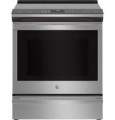 GE Profile - 5.3 Cu. Ft. Slide-In Electric Induction Convection Range with Self-Clean and Steam Clean and No Preheat Air Fry - Stainless Steel