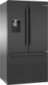 Bosch - 500 Series 26 Cu. Ft. 3-Door French Door Refrigerator with External Water and Ice - Black Stainless Steel