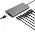 Belkin - Connect Universal USB-C 8-in-1 Dual Display Core Hub Compatible with 100W PD with 10Gbps Transfer Speeds & 1GbE Ethernet - Gray