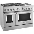 KitchenAid - 6.3 Cu. Ft. Freestanding Double Oven Dual Fuel True Convection Range with Self-Cleaning - Stainless Steel
