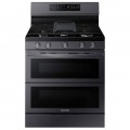 Samsung - 6.0 cu. ft. Smart Freestanding Gas Range with Flex Duo & Air Fry - Black Stainless Steel