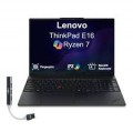 Lenovo - Upgraded - ThinkPad E16 Laptop 16.0 WUXGA Display (Ryzen 7 250, 32GB, 2TB SSD, Integrated Graphics, Win 11 Pro) w/USB Hub - Black