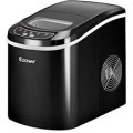 Costway - Portable Compact Electric Ice Maker Machine Mini Cube 26lb/Day - Black