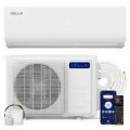 Della - Optima Ultra Heat Series 9000 BTU Mini Split AC w/Soft Airflow, 25 SEER2 230V, Energy Star, Heat Pump, Up to 400 Sq.Ft - White