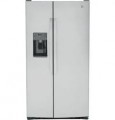 GE - 25.3 Cu. Ft. Side-by-Side Refrigerator with External Ice & Water Dispenser - Fingerprint resistant stainless steel