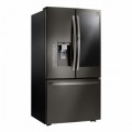 LG - InstaView™ Door-in-Door® 29.6 Cu. Ft. French Door Refrigerator - Black stainless steel