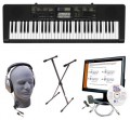 Casio - Portable Keyboard with 61 Piano-Style Keys - Black