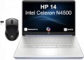 HP - Upgraded - 14 Laptop 14.0 HD Display (Celeron N4500, 8GB, 256GB SSD, Intel UHD, Win 11 Home S-Mode) w/HP Wireless Mouse - Sky Blue