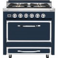 Viking - Tuscany 3.8 Cu. Ft. Freestanding Dual Fuel True Convection Range - Slate Blue