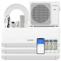Costway - 24k BTU 3 Zone 7k 7k 7k BTU Mini Split Air Conditioner 23 SEER2 Wifi Enabled - White