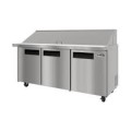 Koolmore - 36 in. Commercial 2-Door Refrigerated Mega Salad and Sandwich Prep Table, 15 Pan Capacity and 11 Cu. Ft. of Storage - Stainless Steel