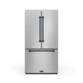 Thor Kitchen - 20.3 Cu. Ft. Counter Depth French Door Refrigerator with Ice Maker - Stainless Steel & Navy Blue Accents - Stainless Steel