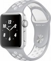 Apple - Apple Watch Nike+ 38mm Silver Aluminum Case Silver/White Nike Sport Band - Silver Aluminum