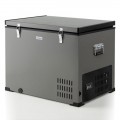 Costway - 90 QT Car Refrigerator Portable Travel Freezer w/ Compressor DC 12/24V & AC - Gray