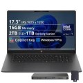 HP - Upgraded - OmniBook 3 Laptop 17.3 FHD Display (Ultra 7-255U, 16GB, 512GB SSD, Win 11 Pro) w/Dockztorm Wireless Mouse - Mica Silver