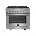 Forno Appliances - Massimo 5.36 cu.ft. Freestanding Gas Range with Steam Cleaning