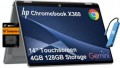 HP - Chromebook x360 14'' FHD+ 2-in-1 Touchscreen Laptop - Intel N150 2025 - 4GB RAM - 128GB SD Card - Google AI - 128GB SD Card - Meteor silver