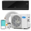 Winado - 9,000 BTU Mini Split Air Conditioner & Heater, 19 SEER2 115V Energy Saving Inverter Ductless Wall AC Unit with Heat Pump - Black&White