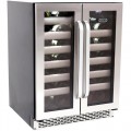 Whynter - Elite 40 Bottle Seamless Stainless Steel Door Dual Zone Built-in Wine Refrigerator