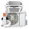 Pioneer - Quantum Ultra 18,000 BTU 1.5 Ton Ductless Mini Split 20.5 SEER 8-Way Cassette Air Conditioner with Heat Pump 230-Volt - White