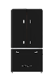Unique Appliances - Classic Retro 36-inch 21 cu.ft. Counter Depth French Door Refrigerator - Midnight Black
