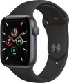 Geek Squad Certified Refurbished Apple Watch SE (GPS) 44mm Space Gray Aluminum Case with Black Sport Band - Space Gray