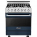 Viking - 3 Series 4.7 Cu. Ft. Self-Cleaning Freestanding Dual Fuel LP Gas Convection Range - Slate Blue