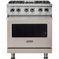 Viking - 5-Series 4.7 Cu. Ft. Self-Cleaning Freestanding Dual Fuel Convection Range - Pacific Gray