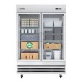 Koolmore - 54 in. Two Glass Door Commercial Reach-In Refrigerator - 47 Cu Ft. RIR-2D-GD - Stainless Steel