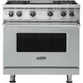 Viking - Professional 5 Series 5.1 Cu. Ft. Freestanding LP Gas Convection Range Arctic Gray