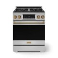 Gordon Ramsay Series by Thor Kitchen 4.55 Cu. Ft Freestanding Liquid Propane Gas Range with Bronze Hardware - Stainless Steel