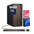 HP - Upgraded - OmniDesk Desktop - Intel Core Ultra 5 225 - 16GB RAM 1TB PCIe M.2 SSD - Copilot - Wired K&M - Adata 64GB USB Drive - Black